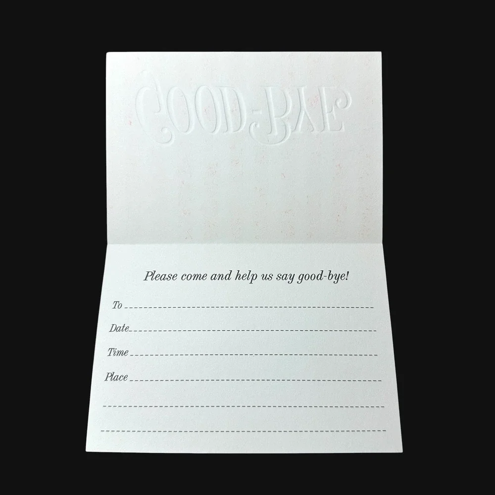 Vintage Hallmark Goodbye Party Invitations Red Purple Striped Set of 9 60PM 721